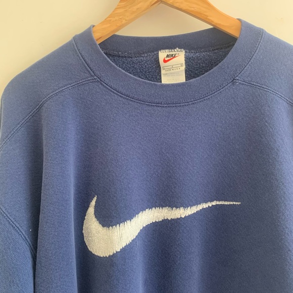 Vintage Nike Crewneck sweatshirt 90s blue swoosh - Picture 5 of 6